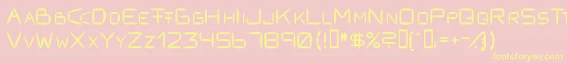 Fracksausen1 Font – Yellow Fonts on Pink Background