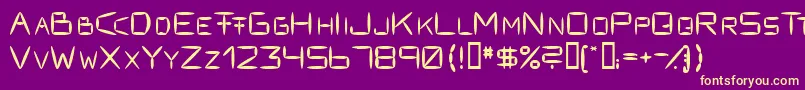 Fracksausen1 Font – Yellow Fonts on Purple Background