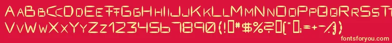 Fracksausen1 Font – Yellow Fonts on Red Background