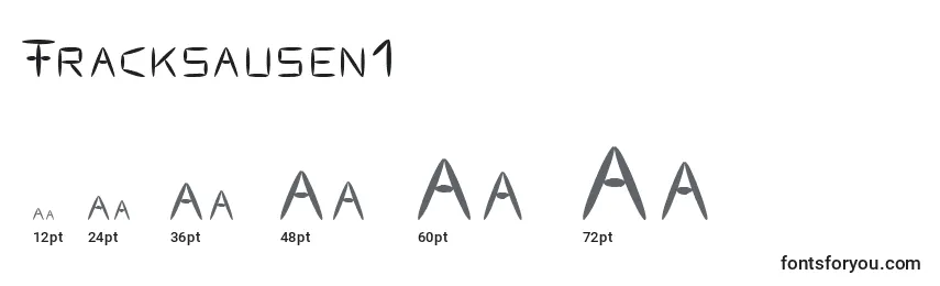 Fracksausen1 Font Sizes