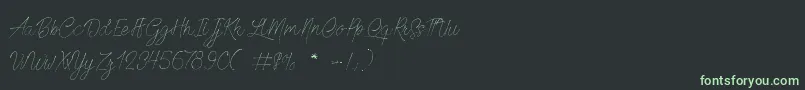 BeautifulCreaturesフォントについての詳細 フォントBeautifulCreatures – 黒い背景に緑の文字