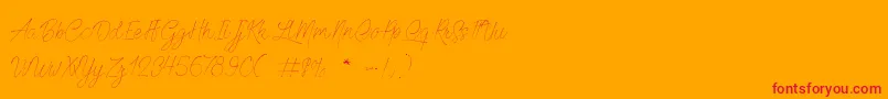 BeautifulCreatures Font – Red Fonts on Orange Background