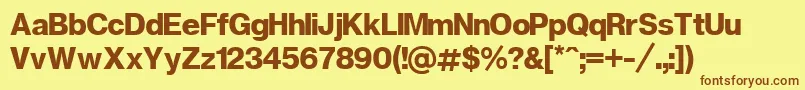 Lisätietoja Geneva-fontista Geneva-fontti – ruskeat fontit keltaisella taustalla