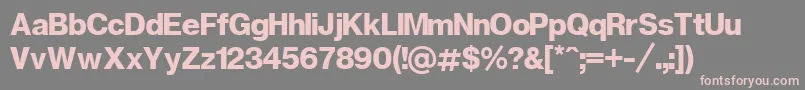 Geneva Font – Pink Fonts on Gray Background