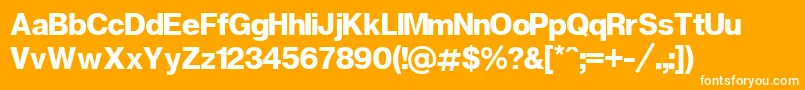 Geneva Font – White Fonts on Orange Background