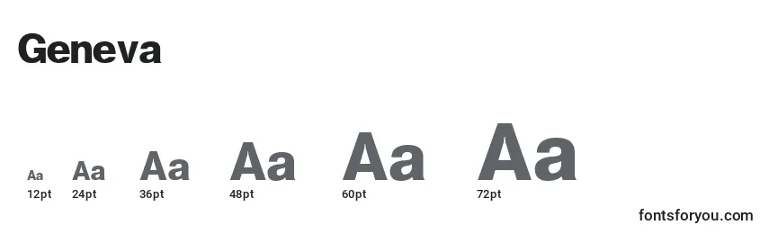Geneva Font Sizes