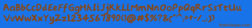 Baqa Font – Brown Fonts on Blue Background