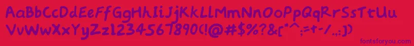 Baqa Font – Purple Fonts on Red Background