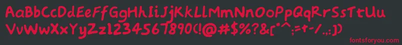 Baqa Font – Red Fonts on Black Background