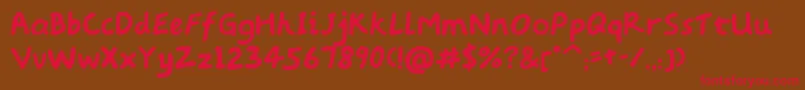 Baqa Font – Red Fonts on Brown Background