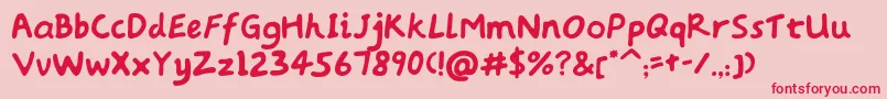 Baqa Font – Red Fonts on Pink Background