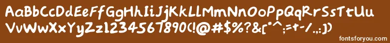 Baqa Font – White Fonts on Brown Background