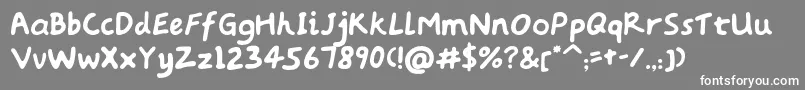 Baqa Font – White Fonts on Gray Background
