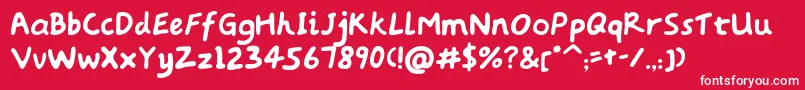 Baqa Font – White Fonts on Red Background