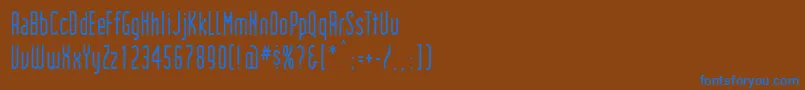 Institution Font – Blue Fonts on Brown Background