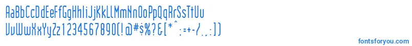 Institution Font – Blue Fonts on White Background