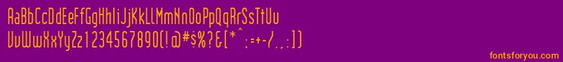 Institution Font – Orange Fonts on Purple Background