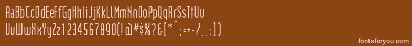 Institution Font – Pink Fonts on Brown Background