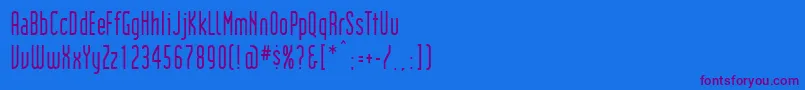 Institution Font – Purple Fonts on Blue Background