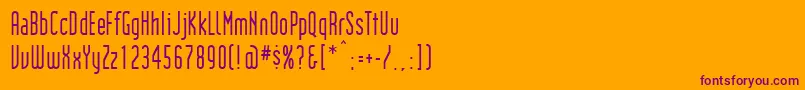 Institution Font – Purple Fonts on Orange Background