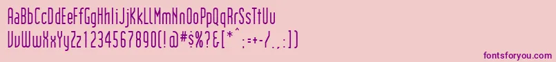 Institution Font – Purple Fonts on Pink Background