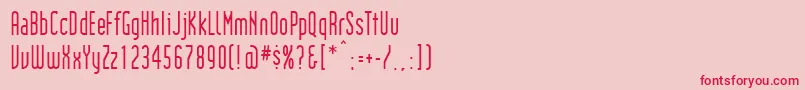 Institution Font – Red Fonts on Pink Background