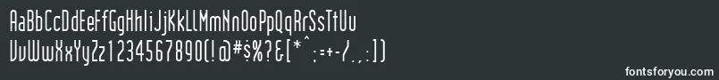 Institution Font – White Fonts on Black Background