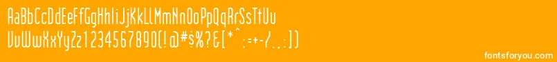 Institution Font – White Fonts on Orange Background