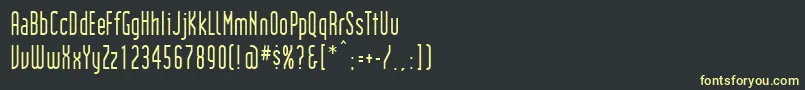 Institution Font – Yellow Fonts on Black Background