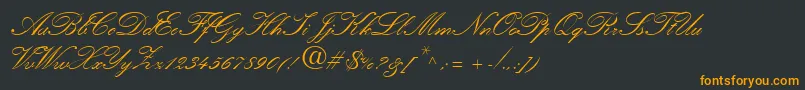 More about KuenstlerScriptLtBold Font KuenstlerScriptLtBold Font – Orange Fonts on Black Background
