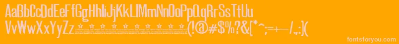 GoodNewsPersonalUse Font – Pink Fonts on Orange Background