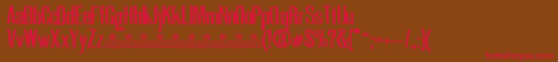GoodNewsPersonalUse Font – Red Fonts on Brown Background