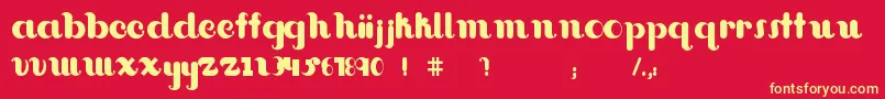 Interact Font – Yellow Fonts on Red Background