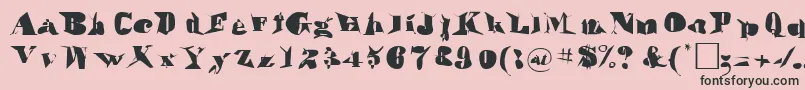 フォントMothaRegular – ピンクの背景に黒い文字