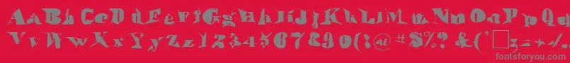 MothaRegular Font – Gray Fonts on Red Background