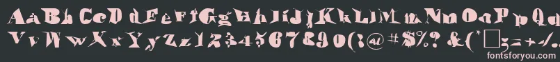 MothaRegular Font – Pink Fonts on Black Background