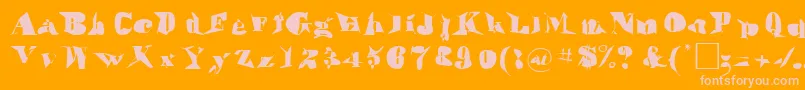 MothaRegular Font – Pink Fonts on Orange Background