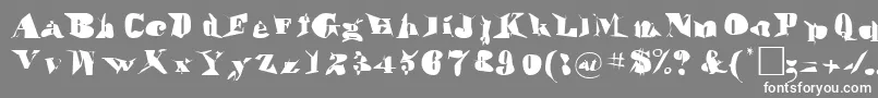 フォントMothaRegular – 灰色の背景に白い文字