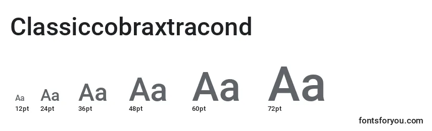 Размеры шрифта Classiccobraxtracond