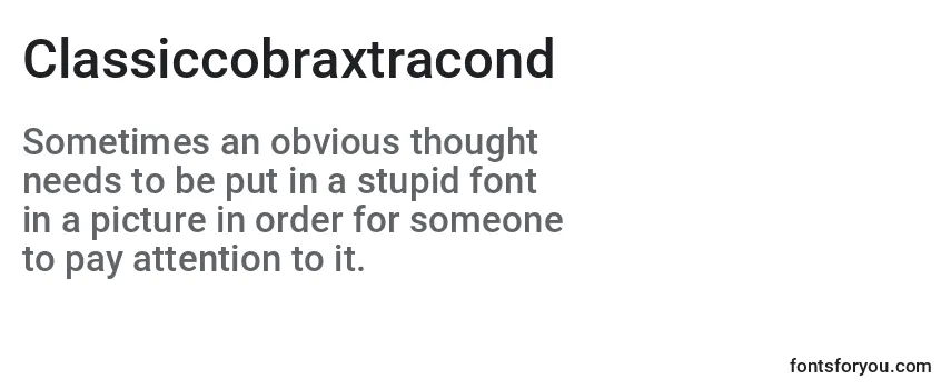 Шрифт Classiccobraxtracond