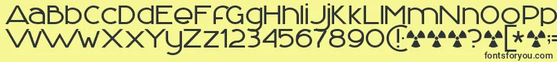 Шрифт FontlogicNormal – чёрные шрифты на жёлтом фоне