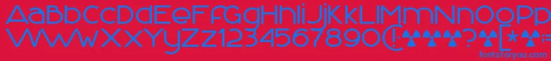 FontlogicNormal Font – Blue Fonts on Red Background