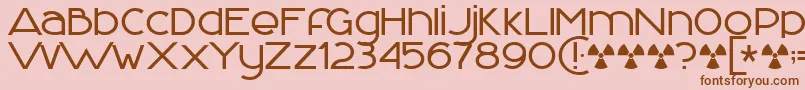 FontlogicNormal Font – Brown Fonts on Pink Background