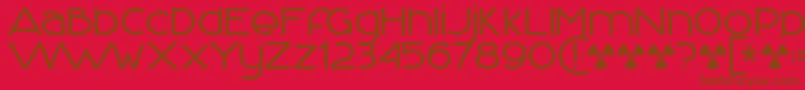 FontlogicNormal Font – Brown Fonts on Red Background