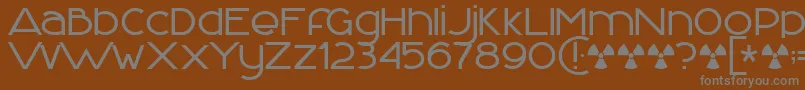 フォントFontlogicNormal – 茶色の背景に灰色の文字