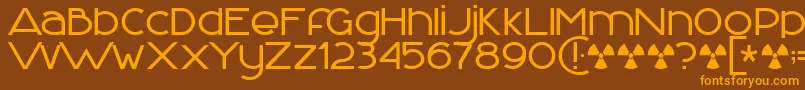 FontlogicNormal Font – Orange Fonts on Brown Background