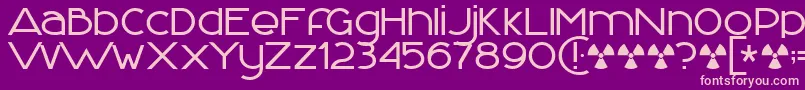 フォントFontlogicNormal – 紫の背景にピンクのフォント