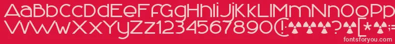 FontlogicNormal-Schriftart – Rosa Schriften auf rotem Hintergrund