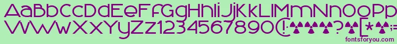 FontlogicNormal Font – Purple Fonts on Green Background