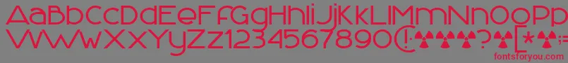 フォントFontlogicNormal – 赤い文字の灰色の背景